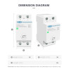 Ewelink Wifi 1 Phase ON-OFF Switch Breaker 80A 220VAC DIN Rail